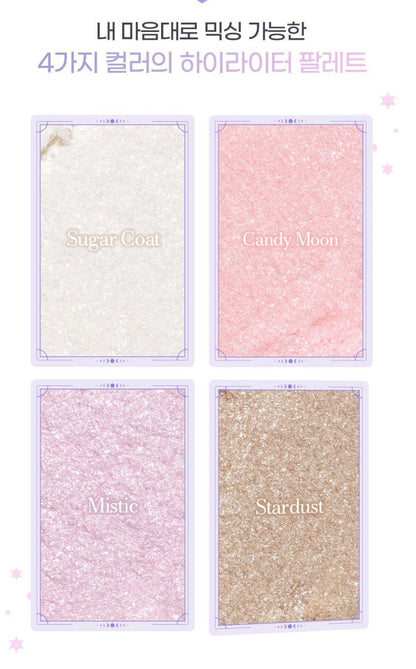 [2aN] Jelly Glow Highlighter Palette Radiant Shimmer Finish 10.8g