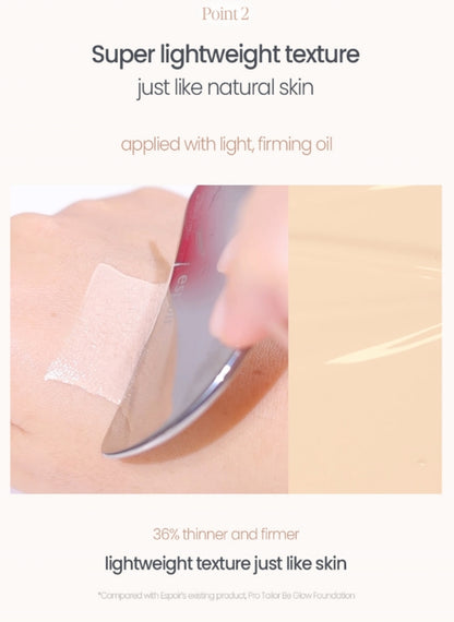 [espoir] Be Glow Foundation – Vegan Formula with Natural Radiant Look | 30g, 10 Shades