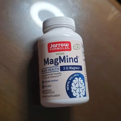 [Jarrow Formulas] MagMind Magnesium L-Threonate 2000mg | Dietary Supplement for Daily Wellness | 90 Veggie Capsules