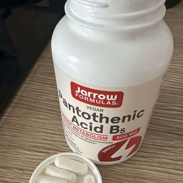 [Jarrow Formulas] Pantothenic Acid (Vitamin B5) 500mg | Dietary Supplement for Daily Wellness | 100 Veggie Capsules