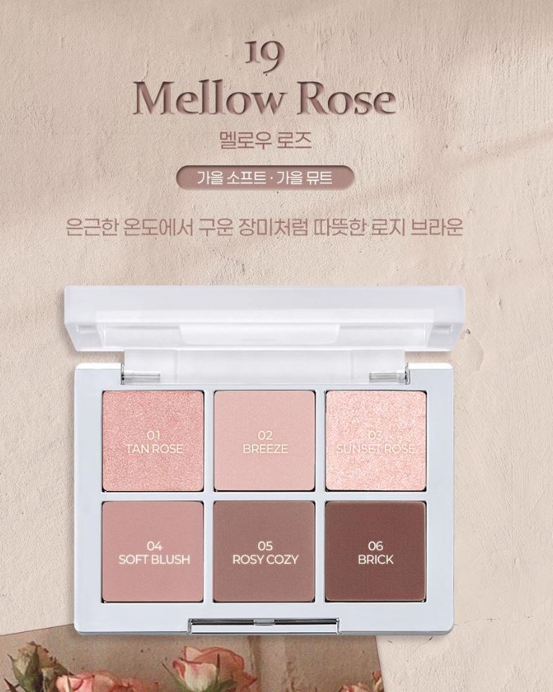[2aN] Better Me Eye Palette Soft Rose Blending Finish 4.5g (6 Shades)