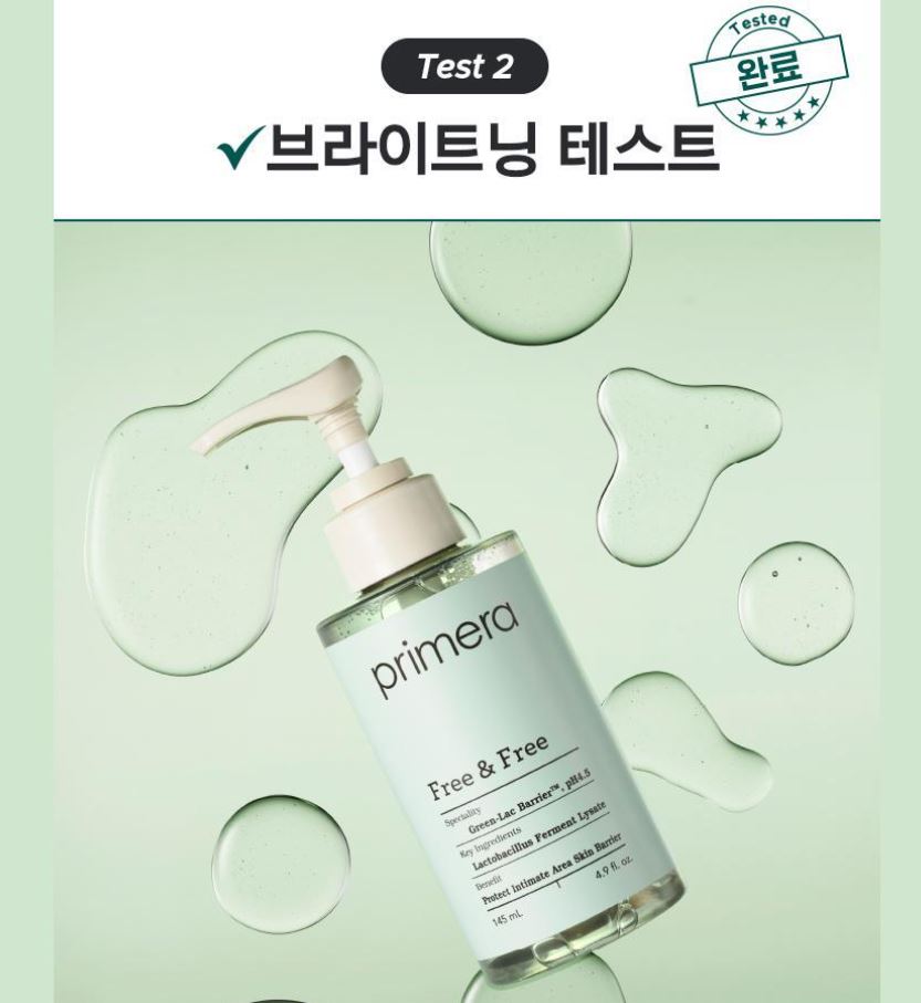 [primera] Free & Free Intimate Cleansing Gel Mild pH 4.5 Set 145ml + 145ml Refill