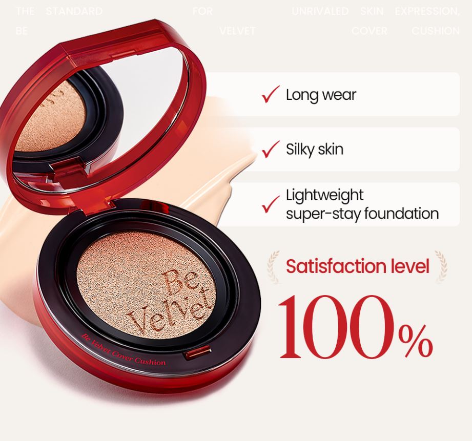 [espoir] Be Velvet Cover Cushion 15g + Refill | Long-Wear Velvet Finish SPF42 PA++
