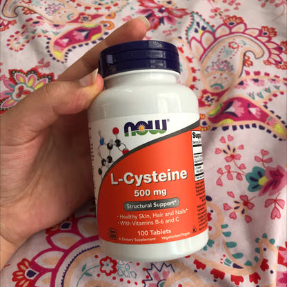 [NOW Foods] L-Cysteine 500mg with Vitamin B6 & C | 100 Vegan Tablets | Dietary Supplement