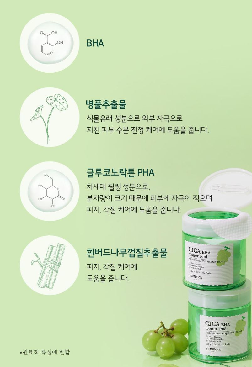 [SKINFOOD] Toner Pad Recipe Collection Hydrating & Radiant Finish 60–70 Pads