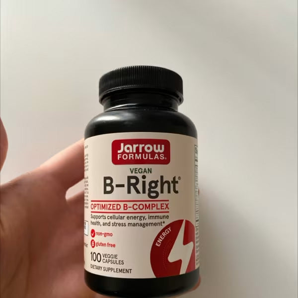 [Jarrow Formulas] Vegan B-Right B-Complex | Balanced B Vitamin Dietary Supplement | 100 Veggie Capsules