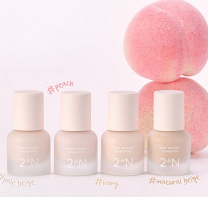 [2aN] Long Wearing Foundation Mini Semi-Matte Seamless Fit 15ml (4 Shades)