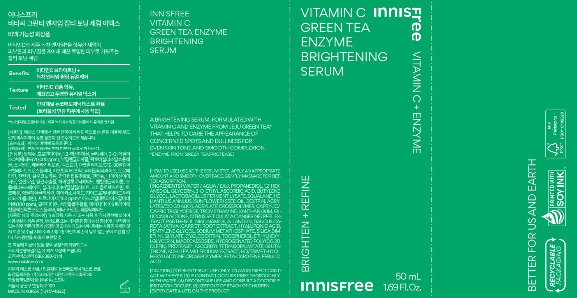 [Innisfree] Vitamin C Green Tea Enzyme Serum – Fresh Radiant Glow Finish (50 ml)
