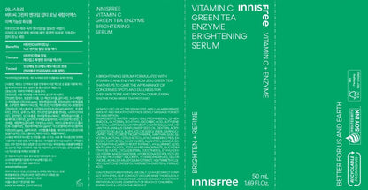 [Innisfree] Vitamin C Green Tea Enzyme Serum – Fresh Radiant Glow Finish (50 ml)