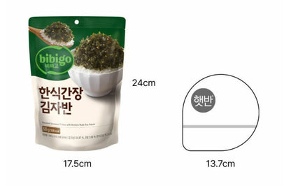 [bibigo] Korean Soy Sauce Seasoned Laver Flakes with Savory Crunch – 50 g × 5 Packs