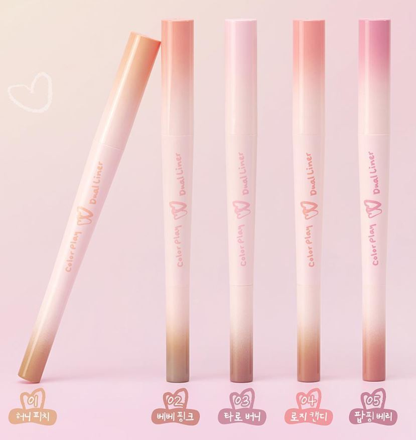 [2aN] Color Play Dual Liner Soft Matte & Pearl Finish Eye Liner 5 Colors