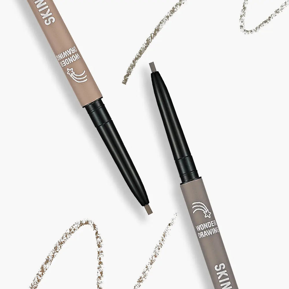 [Holika Holika] Wonder Drawing Skinny Eyebrow – Soft Natural Brow Finish – Single or Duo Set