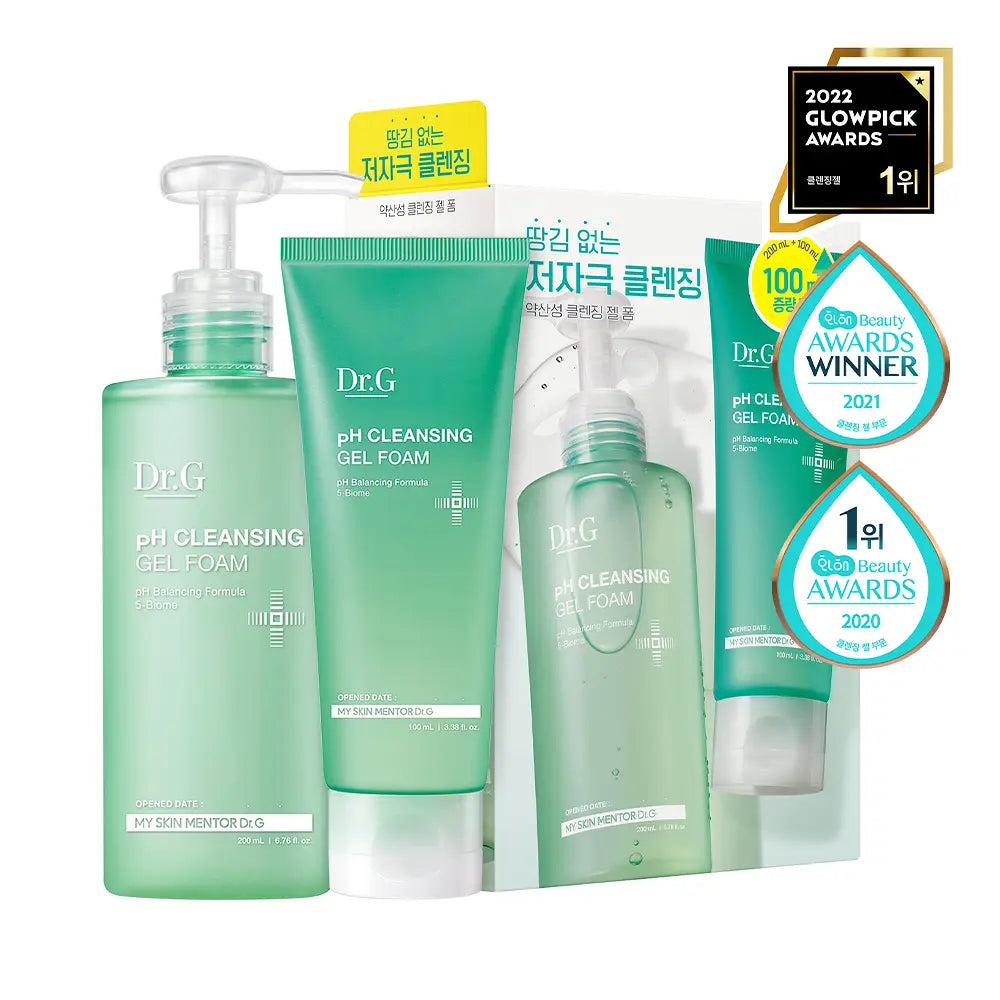[Dr.G] Mild Acidic Cleansing Gel Foam Set with Fresh Soft Finish | 200ml + 100ml / 200ml + 200ml
