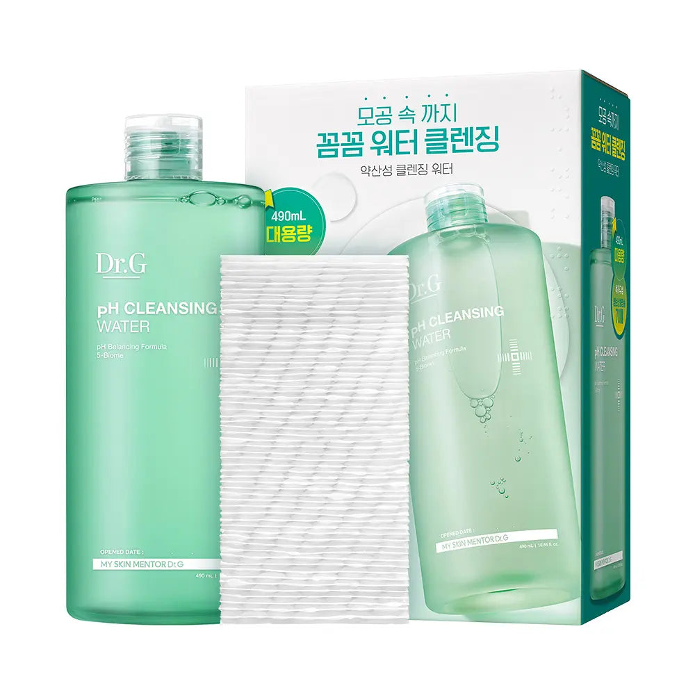 [Dr.G] Gentle Micellar Cleansing Water with Fresh Finish 490 ml (+70 Cotton Pads)