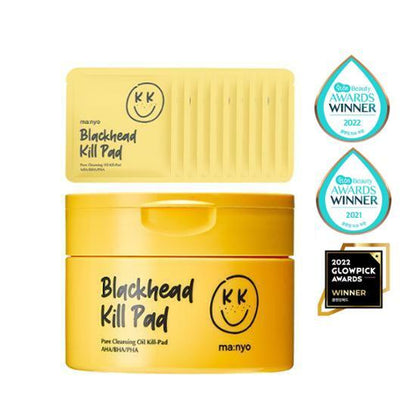 [ma:nyo Factory] Blackhead Pure Cleansing Oil Kill Pad Special Set | 50+10 Sheets | Olive young