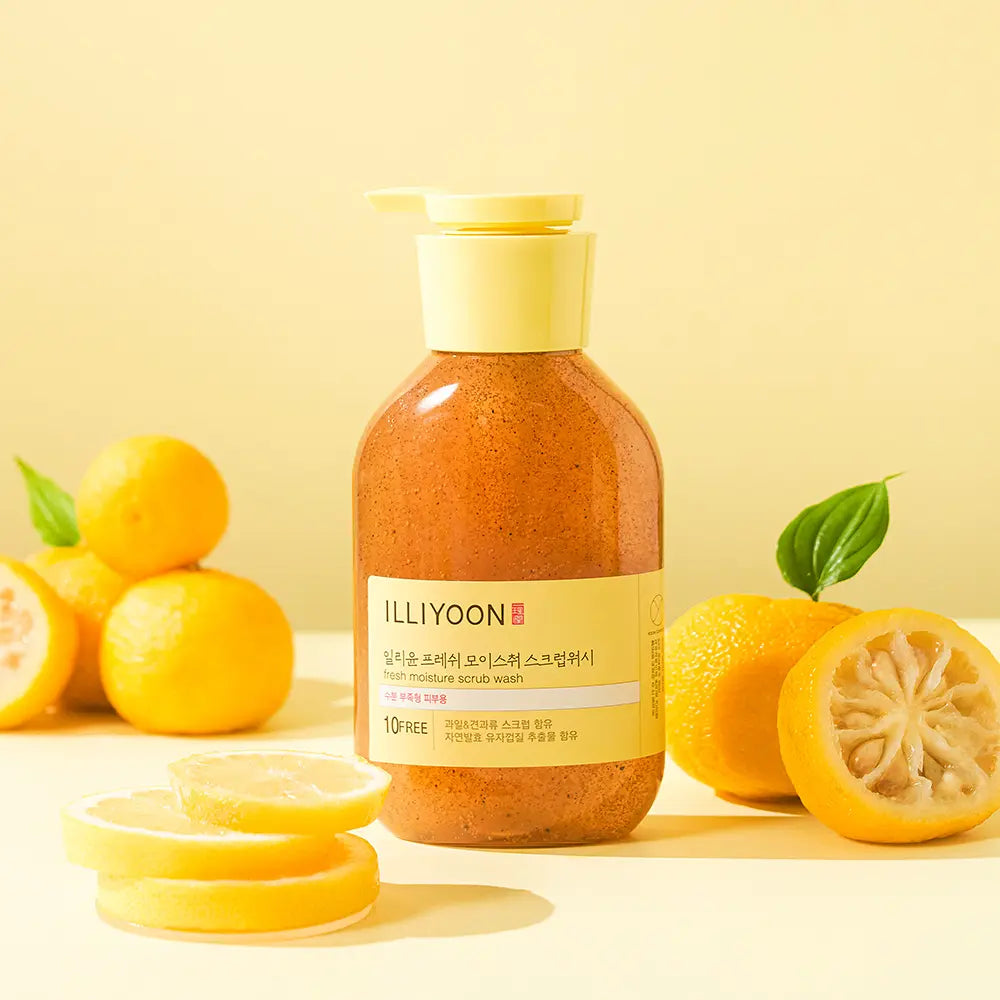 [illiyoon] Fresh Moisture Scrub Body Wash Soft Citrus Scent 400ml