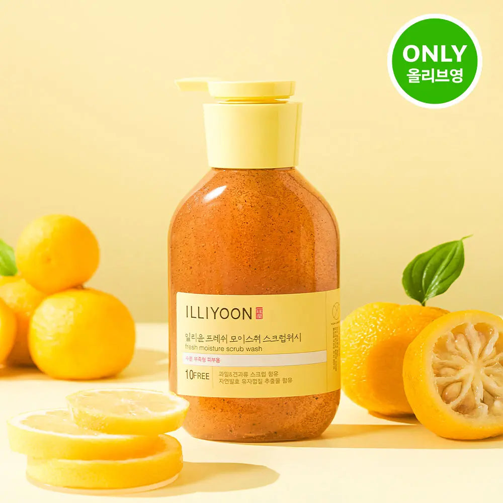 [illiyoon] Fresh Moisture Scrub Body Wash Soft Citrus Scent 400ml
