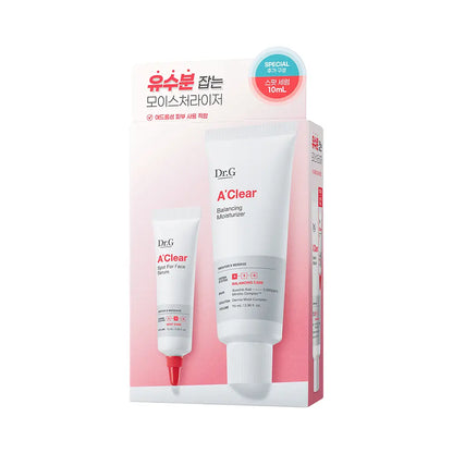 [Dr.G] A-Clear Balancing Moisturizer with Lightweight Hydrating Finish 70 ml + 10 ml Serum Set