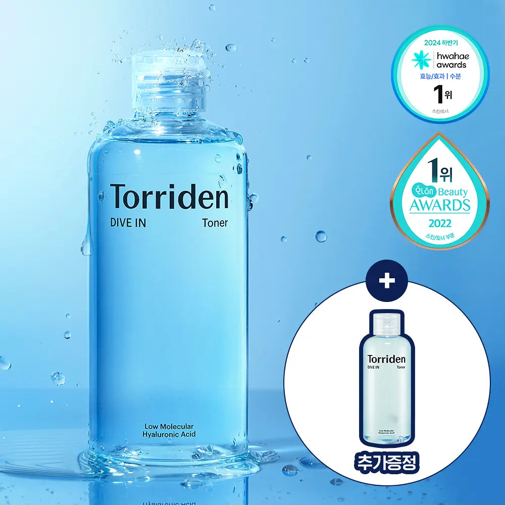 [Torriden] Dive-In Lightweight Dewy Moisture Toner Set 300ml + Bonus 100ml