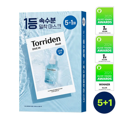 [Torriden] Sheet Mask Set with Fresh Comfort Finish 5+1 Count (Hydration / Calm / Radiance Options)