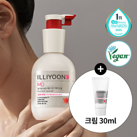 [illiyoon] Red-Itch Care Multi Oil Lightweight Moisturizing Oil 200ml + Cream 30ml Set