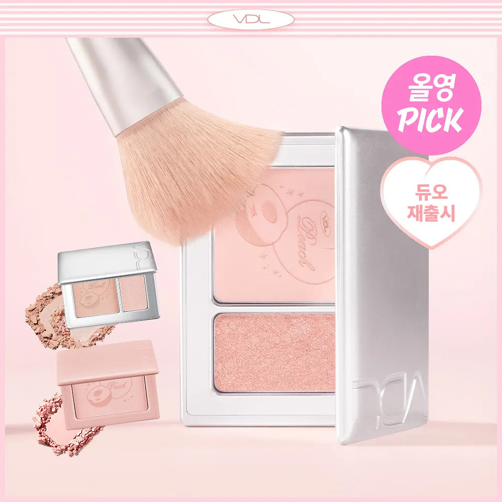 [vdl] Cheek Stain Blusher Duo Soft Radiant Finish 6g x 2 Colors