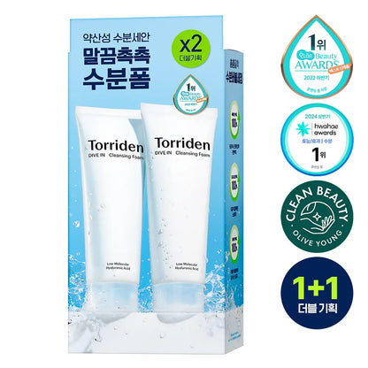 [Torriden] Dive-In Lightweight Cleansing Foam Fresh Comfort Duo Set 150ml x2