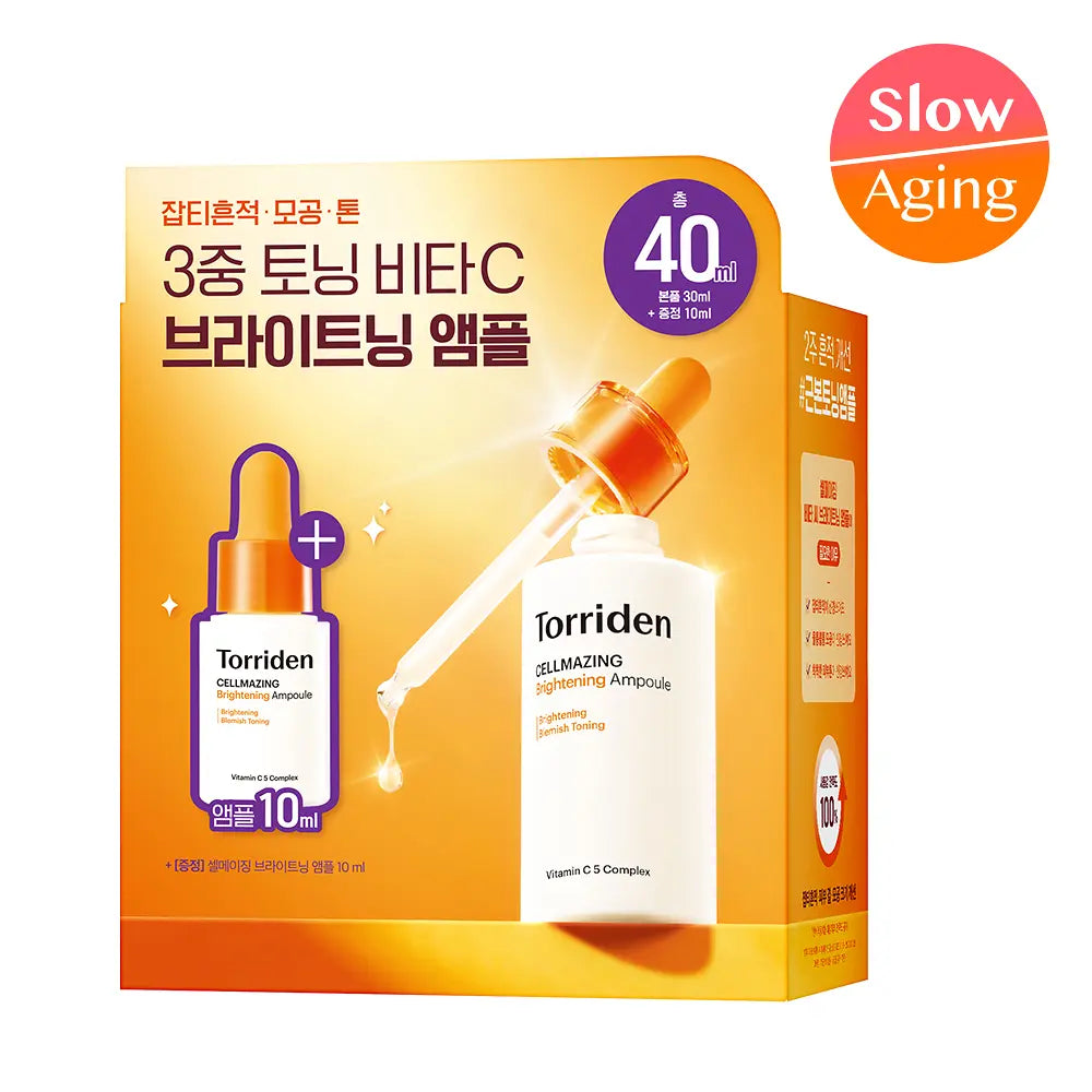 [Torriden] Vitamin C Glow Essence Ampoule Lightweight Radiant Finish Set 30ml (+10ml Bonus)