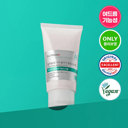 [illiyoon] Cica Acne Body Scrub Smooth Exfoliating Cream Set 200 ml + Wash 50 ml