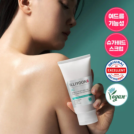 [illiyoon] Cica Acne Body Scrub Smooth Exfoliating Cream Set 200 ml + Wash 50 ml