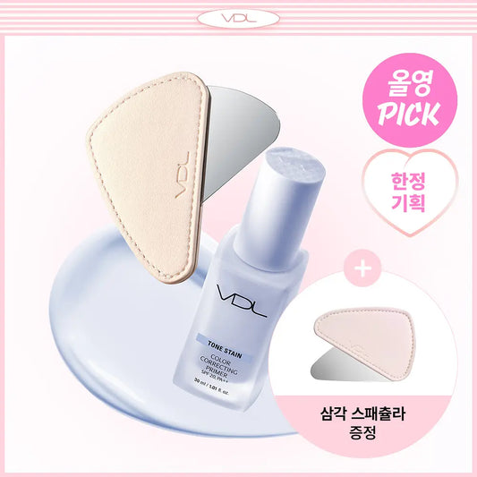 [vdl] Tone Stain Color Correcting Primer Soft Radiant Finish 30ml Set (with Spatula)