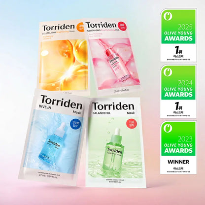 [Torriden] Single Sheet Mask with Fresh Comfort Finish 1 Count (Hydration / Calm / Radiance / Smooth Look Options)