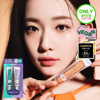 [Holika Holika] Lash Correcting Mascara & Eyelash Curler Set – Soft Definition Finish – 2-Piece Kit