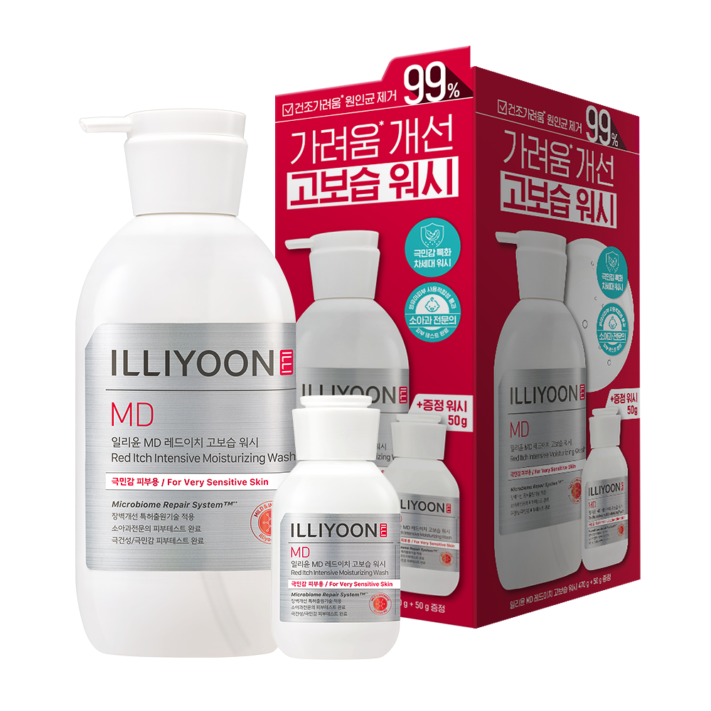 [illiyoon] Red-Itch High Moisture Body Wash Creamy Hydrating Cleanser 470g + 50g Set