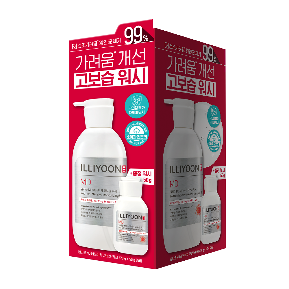 [illiyoon] Red-Itch High Moisture Body Wash Creamy Hydrating Cleanser 470g + 50g Set