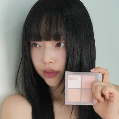 [vdl] Cheek Stain Palette Soft Glow Multi Texture Blush Palette 1 Compact