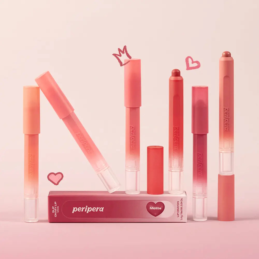[Peripera] Slip On My Lip Soft Matte & Silky Lipstick | 1.4g / 1.6g | 13 Shades