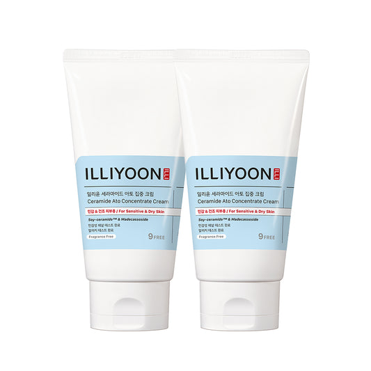 [illiyoon] Ceramide Ato Concentrate Cream Rich Comfort Moisturizing Finish Set (150 ml ×2 + 30 ml / 150 ml ×2)