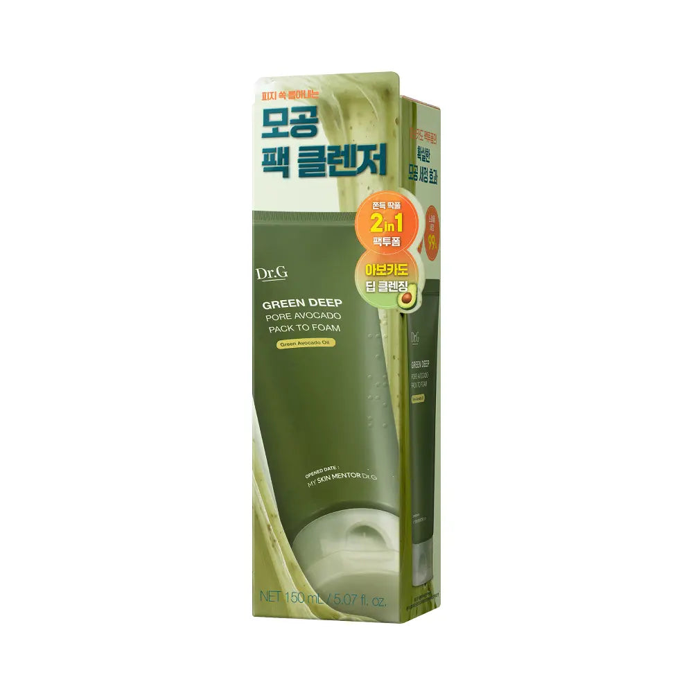 [Dr.G] Green Deep Avocado Pack-to-Foam Cleanser Soft Creamy Finish 150ml by Olive Young