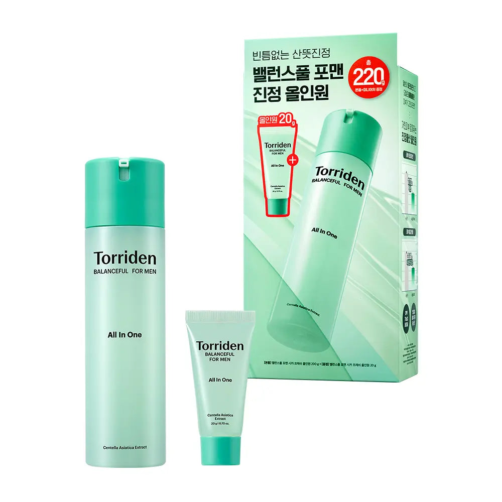 [Torriden] Men’s Cica Fresh All-in-One Moisturizer with Light Comfort Finish 200g + Mini 20g Option