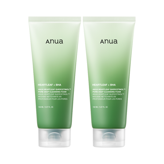 [Anua] Heartleaf Quercetinol Pore Deep Cleansing Foam 150ml 2-Pack by oliveYoung