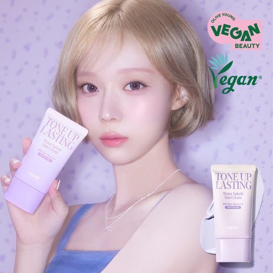 [espoir] DISNEY EDITION Water Splash Sun Cream Tone Up Lasting – Lavender Moisture SPF50+ PA++++ | 50ml