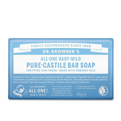 [Dr. Bronner’s] Pure-Castile Bar Soap – Gentle, Creamy Organic Cleanser | 140 g · 5 Variants