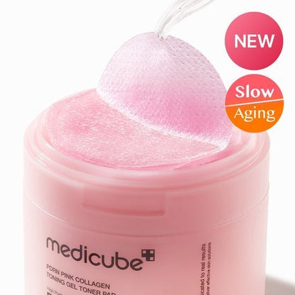 [Medicube] Pink Collagen Gel Toner Pad Radiant Refresh Finish 70 Pads