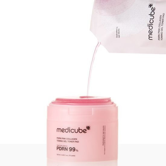 [Medicube] Pink Collagen Gel Toner Pad Radiant Refresh Finish 70 Pads