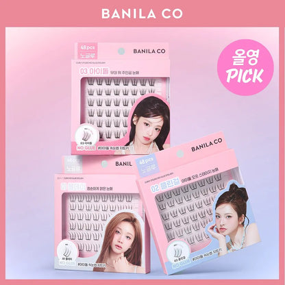 [BANILA CO.] Curly Studio No Glue Eyelashes Lightweight Natural Curl 48 pcs