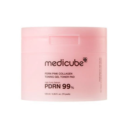 [Medicube] Pink Collagen Gel Toner Pad Radiant Refresh Finish 70 Pads