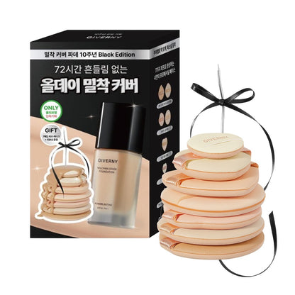 [GIVERNY] Milchak Cover Foundation Smooth Long-Wear Finish 30ml Black Edition (7 Shades)