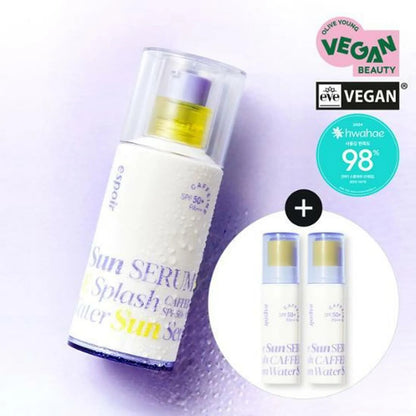 [espoir] Water Splash Sun Serum SPF 50+ PA+++ | Hydrating Vegan Sun Serum 50mL + 10mL Set