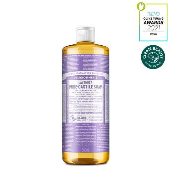 [Dr. Bronner’s] Pure Castile Soap – Organic Plant Oils for Face & Body | 950 ml (12 Variants)